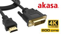 Cable HDMI a DVI-D M/M goldplated 2m
