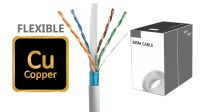 Bobina de cable F/UTP Cat. 6 26AWG Flexible gris 305m.