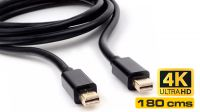 Cable mini DisplayPort a mini DisplayPort V1.2 (3840x2160) 4K 1080P negro 1.8m