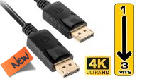 Cable Displayport v1.2  M/M  4K  1M  Negro