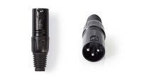 Conector XLR Macho preto