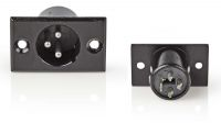 Conector XLR 03P M chassi preto
