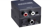 Conversor de audio digital Coaxial y Toslink a audio analógico 2 x RCA