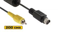 Cable adaptador S-Vídeo 7 pines Macho a RCA Macho