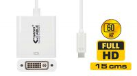 Cable conversor USB 3.1 C - DVI Máx. 1920x1080 Blanco 0.15m