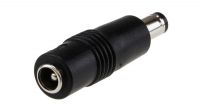 Adaptador de Corriente 2.1mm Hembra a 2.5mm Macho - Color Negro