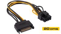 Cabo de alimentação 06+02P PCI-E 1x Power Sata M 15cm