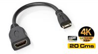 Cable HDMI  High Speed con Ethernet Hembra a mini/micro HDMI Hembra 0.20m
