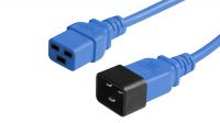Cable alargador de alimentación PC 230V 16A IEC 320 C19 - IEC C20 Azul 3m