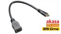 Cable adaptador mini HDMI Macho a HDMI Hembra 0.25m Negro