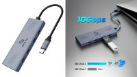 Hub USB C 3.2 Gen 2 M - 4 x USB C 0.18m