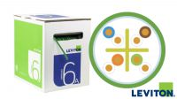 Bobina de Cable U/UTP Cat.6A Leviton, Sólido CU AWG23 LSZH CPR Cca, Verde 305m