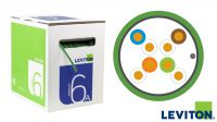 Bobine cabo F/UTP Cat.6A sólido CU AWG23 LSZH verde Leviton 305m