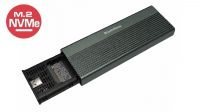 Caixa externa SSD M2 SATA NGFF+NVME Saída USB-C cinza