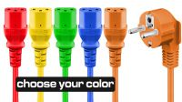 Cable de Alimentación Schuko a IEC C13 - 1.8 m, 3x0,75 mm², Colores Variados