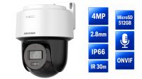 Câmara IP motorizada CMOS 1/3" 4MP 2.8mm MicroSD IP66 IR 30m