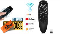 Comando Wireless 2.4Gh inteligente controlo voz rato Android Tv preto