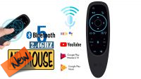 Comando Wireless/Bluetooth 5.0  inteligente controlo voz rato Android Tv preto
