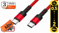 Cabo cRadia USB-C - C  M/M Gen1 3.1  60w 3Amp vermelho