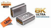 Adaptador HDMI cRadia F/F 8K@60Hz/4K@120Hz cinza