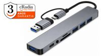 Docking cRadia 8in1 USB-C 4x USB3.0 1xTF/SD & Audio 1x USB-C