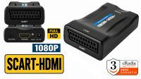 Conversor SCART in - HDMI Out - 1080P com alimentação