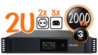 SAI/UPS Interactivo cRadia 2000 VA- Sistema de Alimentación Interrumpida Rack 19", Pantalla LED color, Alarma, 2x Schuko 3x IEC - LUANDA CRA 4020