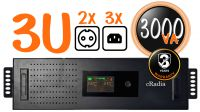 SAI/UPS Interactivo cRadia 3000 VA- Sistema de Alimentación Interrumpida Rack 19", Pantalla LED color, Alarma, 2x Schuko 3x IEC - MACAU CRA 4030