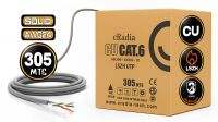 Bobina cRadia UTP Cat6 AWG24 sólido CU PVC gris 305m LSZH