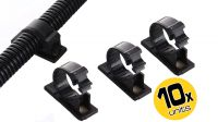 Abrazadera redonda auto adhesiva para cables (10unid)