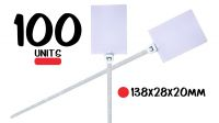 Abrazadera cable 130mm (2.5mm) con marcador vertical (28mm x 20mm) (100unid)