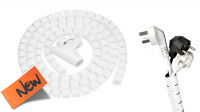 CT 2553 : Organizador de cabos flexível aberto 22mm 2m (Branco)