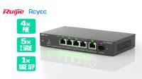 Switch Ruijie/Reyee 5p.X 2.5G, 1 X SFP cloud Managed Poe+ 70w Max.