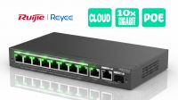 Switch Ruijie/Reyee 10p. Giga cloud Managed 8xPoe+ 120w Max.