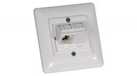 Caja de embutir UTP Cat. 5E Bl.110 1 x RJ-45 inclinado LSA+ blanca