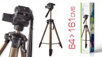 Trípode de viaje en aluminio para fotografía/video 0.69m - 1.61m 3.5Kg