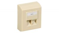 Caja de superficie UTP DUAL+ Cat. 6 Marfil