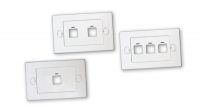 Placa frontal para etiqueta Keystone horizontal blanca