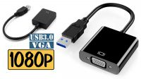 Cable adaptador USB 3.0 a VGA 1080P a 60Hz 0.15m Negro