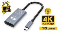 Cable adaptador USB 3.1 Tipo C a HDMI  4K  0.15m Negro