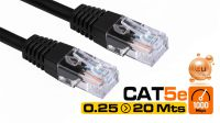 Cable de red UTP Cat.5E Negro