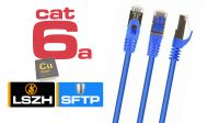 Cable de Red Cat. 6a S-FTP LSZH CU AWG27 - Azul, Alta Protección Electromagnética
