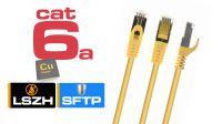 Cable de Red Cat.6A S-FTP LSZH RJ45 Amarillo AWG27