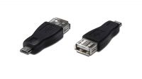 Adaptador USB Tipo A Hembra a Micro B Macho Negro