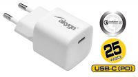 Transformador USB 110-240V 1xUSB-C PD 3A máx. 25W Blanco