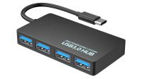 Hub USB-C  - 4 puertos x USB3.0  Negro