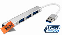 Hub USB 4p. V2.0 USB-A aluminio