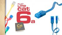 Cable de red Flat U/UTP Cat. 6A CU Azul