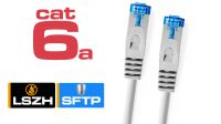 Cable de red Cat. 6a SFTP CCA AWG 26/7 - Gris, M/M, RJ45