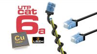 Cable de red Ultra-Slim U/UTP Cat6A CU LSZH conector corto Negro 1m